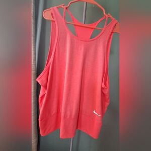 Nike Dri Fit Double Strap Open Back Tank Top. Super Cute! Sz XL